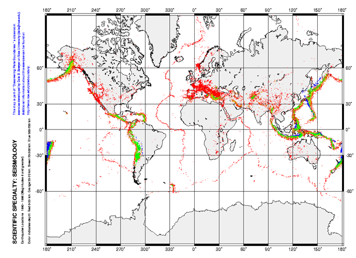 Map of the Earth - Contact your instructor if you are unable to see or interpret this graphic.