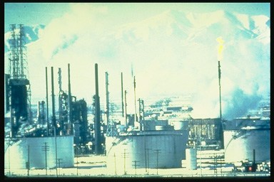 Picture of a containment area which is sorrounded by containment walls.