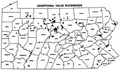 Exceptional value watersheds of PA
